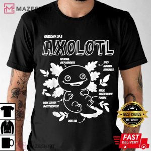 Cute Axolotl Anatomy Of A Axolotl Funny Girls Boys T Shirt 2