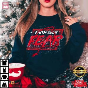 Faith Over Fear Christian God Savior Bible Verse Cross Jesus Pullover T Shirt 1