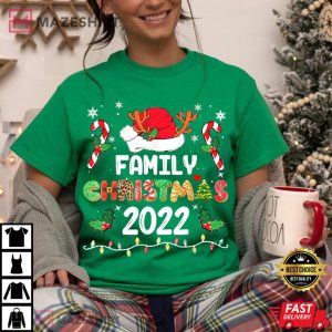 Family Christmas 2022 Santa Hat T Shirt 1 1