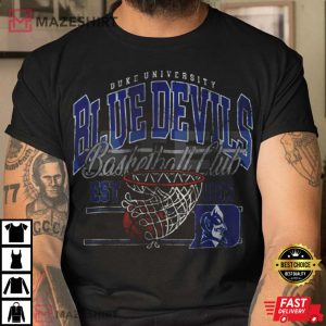 Duke Blue Devils Distressed Basketball Vintage T Shirt 2
