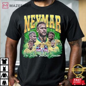 Neymar Jr Brazil World Cup PSG Vintage 90s T Shirt 3