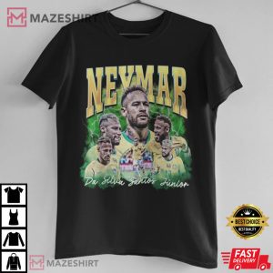 Neymar Jr Brazil World Cup PSG Vintage 90s T Shirt 4