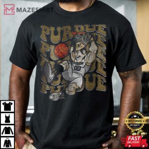 Purdue Boilermakers Distressed Basketball T Shirt 2