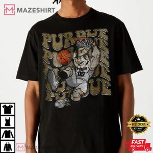 Purdue Boilermakers Distressed Basketball T Shirt 4
