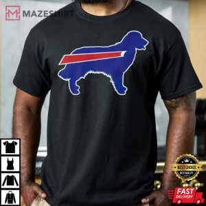 Nice Golden Retriever Stripe Buffalo Bills T-shirt