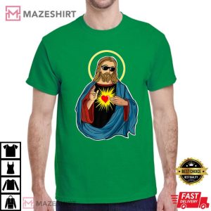 Jesus With Sunglasses Premium T Shirt 1