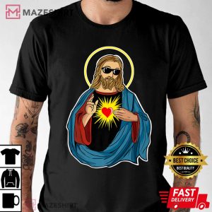 Jesus With Sunglasses Premium T Shirt 2