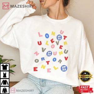 Harry Styles Love On Tour Scattered Letters T Shirt 1