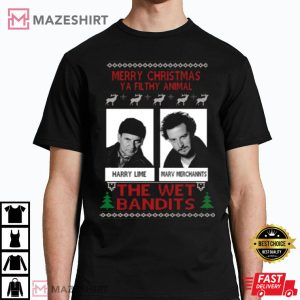 The Wet Bandits Shirt, Merry Christmas Ya Filthy Animal T-Shirt