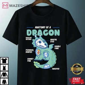 Anatomy Of A Dragon, Funny Dragon Boys, Kids T-Shirt