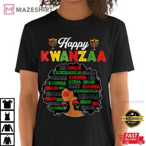 Happy Kwanzaa Decorations African American Seven Principles T Shirt 1