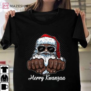 Merry Kwanzaa Santa Black Christmas T-Shirt