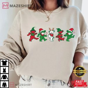 Grateful Dead Dancing Bears Funny Christmas T Shirt 1