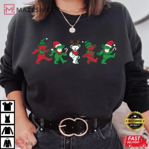 Grateful Dead Dancing Bears Funny Christmas T Shirt 2