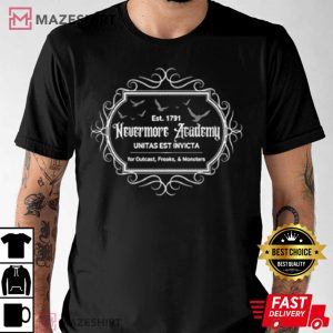 Nevermore Academy Wednesday Addams T Shirt 2