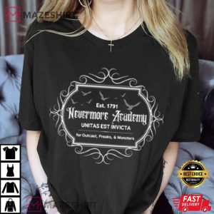 Nevermore Academy Wednesday Addams T Shirt 4