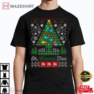 Oh Chemist Tree Funny Ugly Christmas T Shirt 2