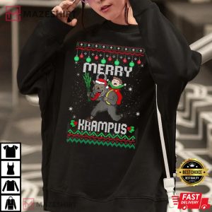 Krampus Ugly Knitted Christmas T Shirt 2