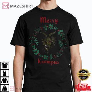 Merry Christmas Krampus Graphic T Shirt 1