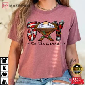 Joy To The World Christmas Jesus T Shirt 2