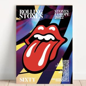 Rolling Stones Sixty Anniversary European Tour 2022 Poster