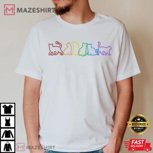 Cute LGBT Rainbow Cat T Shirt 4
