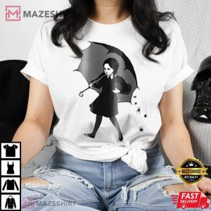 Addams Gothic Scary Girl Classic T Shirt Wednesday Movie T Shi 3