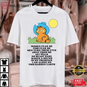 Garfield Cowboy Shirt Women Fear Me Fish Fear Me T Shirt 1