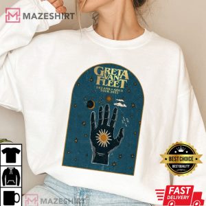 Greta Van Fleet Dream In Gold Tour 2022 T Shirt 2