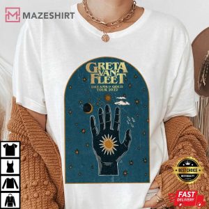 Greta Van Fleet Dream In Gold Tour 2022 T Shirt 3