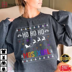 Lgbtq Christmas Shirt Ho Ho Ho Mosexual T Shirt 1