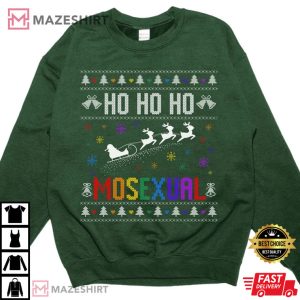 Lgbtq Christmas Shirt Ho Ho Ho Mosexual T Shirt 2