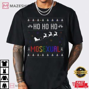 Lgbtq Christmas Shirt Ho Ho Ho Mosexual T Shirt 4