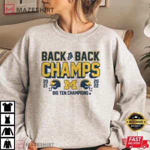Michigan Back To Back Big Ten Championship T Shirt 1
