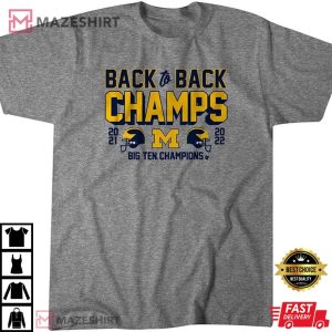 Michigan Back To Back Big Ten Championship T Shirt 2