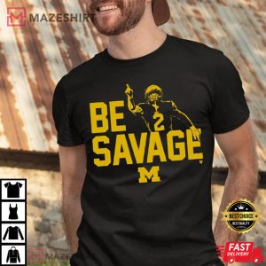 Michigan Wolverines Blake Corum Be Savage T Shirt 3