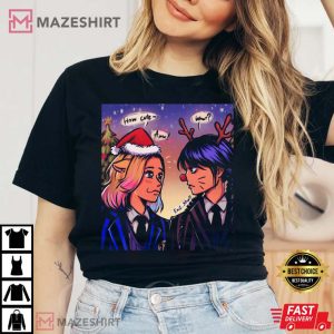 Wednesday Christmas Fanart Enid And Wednesday T Shirt 1