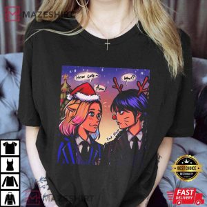 Wednesday Christmas Fanart Enid And Wednesday T Shirt 3