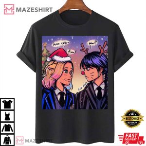 Wednesday Christmas Fanart Enid And Wednesday T Shirt 4