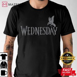 Wednesday Raven Logo T Shirt 2