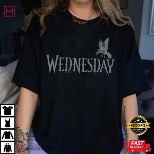 Wednesday Raven Logo T Shirt 4