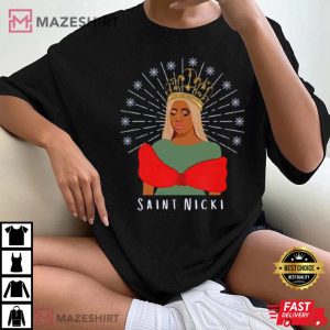 Saint Minaj As A Queen Christmas Gift T shirt 3