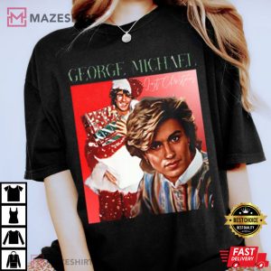 Santa George Michael With Hot Hit Last Christmas T shirt 1