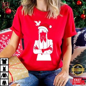 Santa Wednesday Addams At Nevermore Academy Christmas T shirt 2