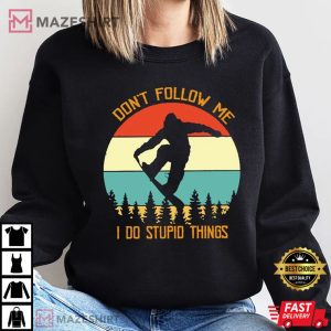Snowboarding Gifts Funny Vintage T Shirt 1
