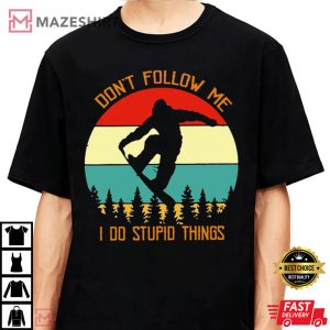 Snowboarding Gifts Funny Vintage T Shirt 4