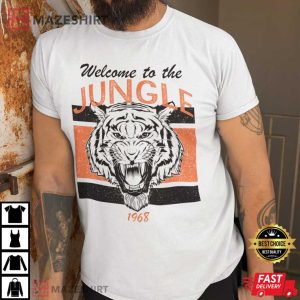 Welcome To The Jungle White Bengal 1968 Sports Vintage Style T shirt 1