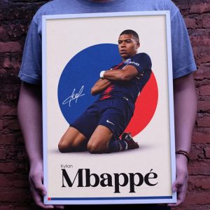 Kylian Mbappe Inspired Poster PSG Soccer T shirt 1