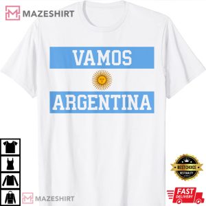 Vamos Argentina Flag Soccer T Shirt 2