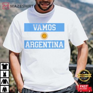 Vamos Argentina Flag Soccer T Shirt 3